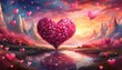 romantic and whimsical pink hearts background for a festive valentine s day celebration