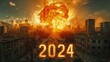 2024 is the year of the big war, fire will break out, world nuclear war, conflict, land seizure, bombing and destruction of cities