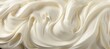 Close up of mouthwatering white natural creamy vanilla yogurt on a clean white background