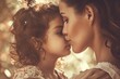Close Up of Woman and Child, A Tender Moment Between Mother and Daughter