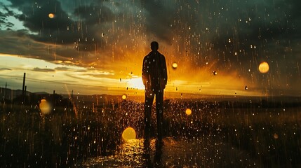 silhouette of a man