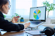 © Valerii Honcharuk - Mature serious business woman working at computer, workplace boss entrepreneur