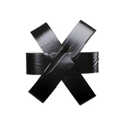 Wall Mural - Black electrical tapes in cross shape