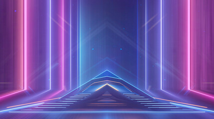 Wall Mural - ultraviolet abstract light. diode strip, light line. purple and pink gradient. modern background, ne