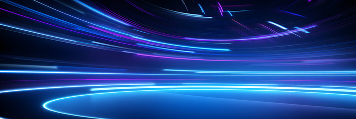 Wall Mural - Blue Neon Business Background