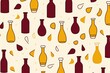 © Michael - Burgundy and mustard simple cute minimalistic random satisfying item pattern