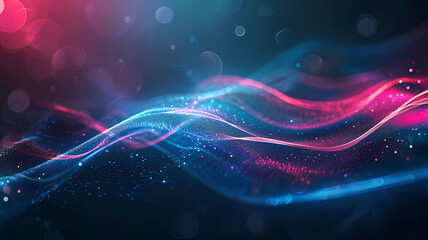Wall Mural - futuristic digital art energy wave background