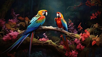 Sticker - blue and yellow macaw