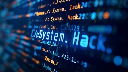 Wall Mural - technology computer network cyber crime security hacker virus programming abstract binary codes and 