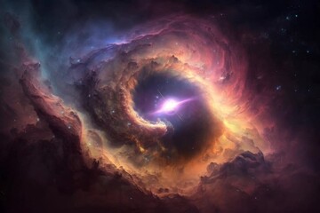 Wall Mural - nebula and galaxies in space. seamless looping 4K virtual video animation background