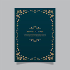 Poster - Vector invitation, card with ethnic elements.