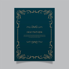 Poster - Vector invitation, card with ethnic elements.