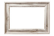 Grey wooden picture frame on a transparent background. The template for the image.