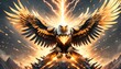  In this portrayal, the eagle symbolizes courage, freedom, and strength, while the phrase 