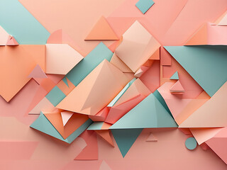 Abstract geometric background with peach fuzz color