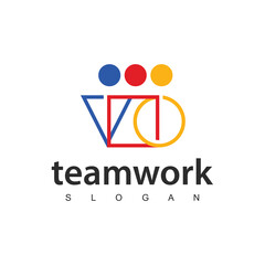 Wall Mural - Teamwork, Friendship, People Connectivity logo Design