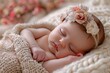 © AI Farm - Portrait of a newborn baby, captured in a tender and timeless moment