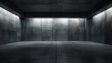 Fototapeta Perspektywa 3d - abstract empty dark concrete interior 3d