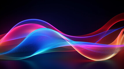 futuristic abstract animation colorful waves is flow
