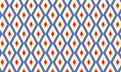 Tribal fabric, traditional fabric ethnic, abstract geometric ikat pattern. Handmade Aztec fabric carpet decoration wallpaper boho native vector background