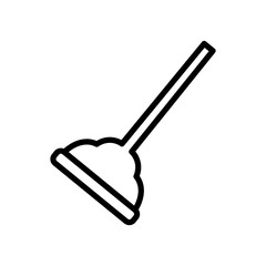 Poster - plunger line icon logo vector image