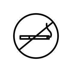 Poster - no smoking line icon logo vector image