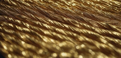  a close up view of a woven material with gold metallic flecks and a black background with a small amount of light coming from the top of the material.