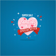 design sale happy valentine's day love discount up to 50%