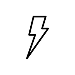 Poster - thunderbolt line icon logo vector