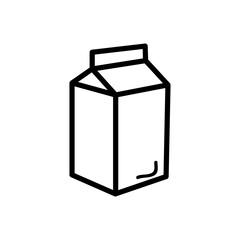 Poster - package milk line icon logo vector