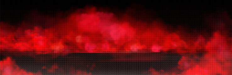 Wall Mural - red smoke overlay effect on black background. vector realistic illustration of abstract hot fire and