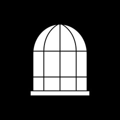 Poster - bird cage icon logo vector image