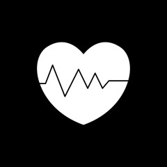 Canvas Print - heart rate icon logo vector image