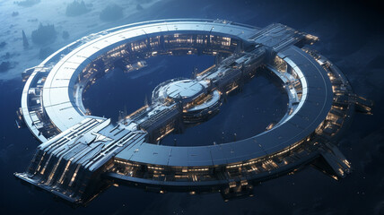  Gravity Gate A spaceport terminal with a floating