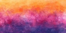Abstract Watercolor Background Sunset Sky Orange Purple