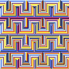 Poster - Herringbone aztec pattern. Seamless quilting design background. Vector image
