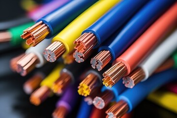 Wall Mural - electrical wire for construction plumbing or infrastructure projects in factory professional photography