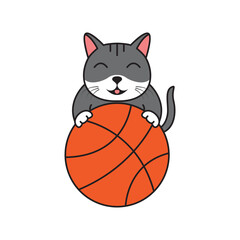 Sticker - cat head logo design icon vector