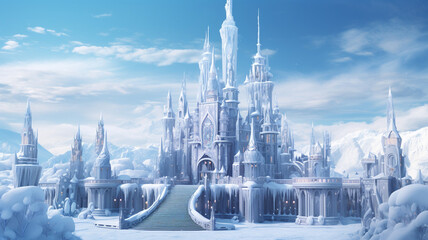 Wall Mural - Ice Castle Beauty Palace An ice castlethemed beauty