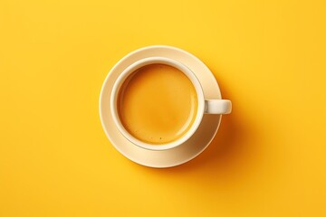 Sticker - Espresso cup on yellow backdrop