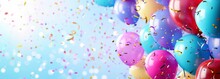 Beautiful Happy Birthday Background With Balloons