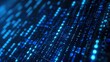 © MdKamrul - Blue digital binary data on computer screen background