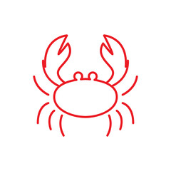 Poster - crab logo design icon vector