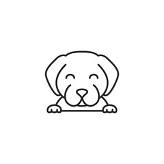 Poster - dog head logo design icon vector