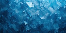 Geometric Blue Ice Texture Background