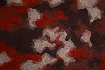 Poster - red and grey digital camouflage , microfiber fabric texture