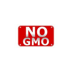 Sticker - No GMO sign icon isolated on transparent background