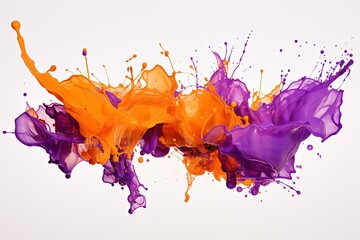 Poster - colorful ink splashes