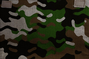 Wall Mural - army camo burlap mesh with velcro straps patches