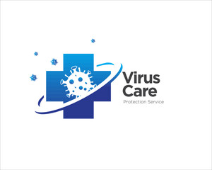 Wall Mural - cross health virus care logo designs for medical protection from virus